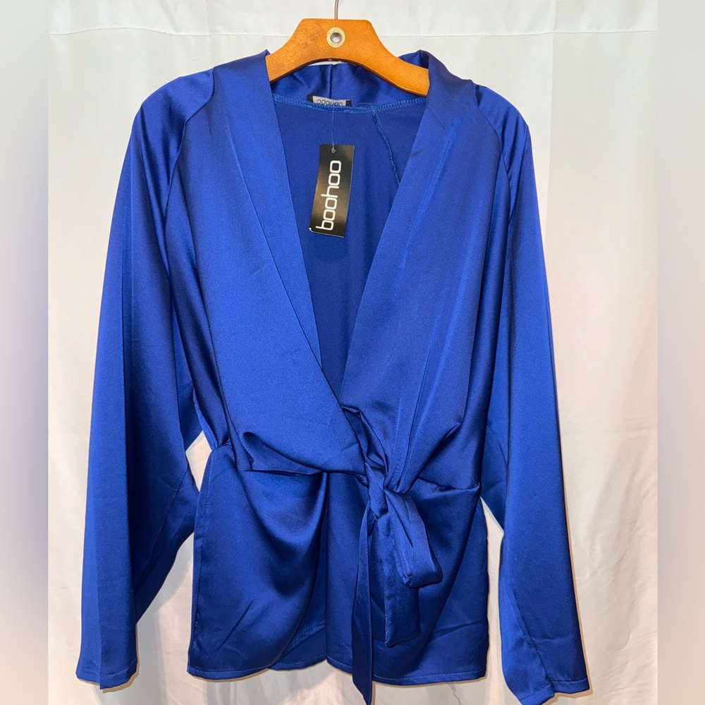Boohoo size 14 cobalt blue dressy top